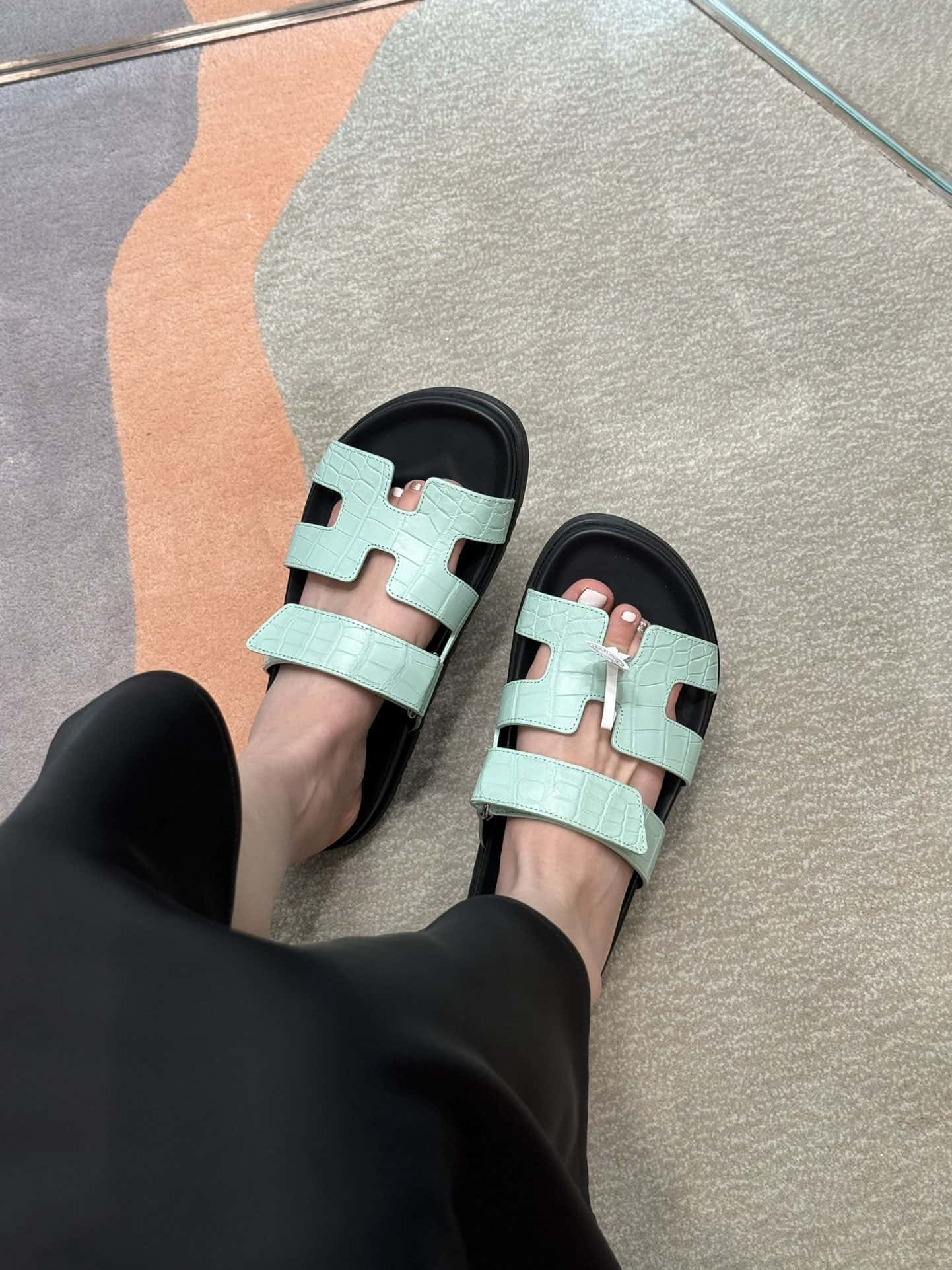 Hermès Crocodile Sandals