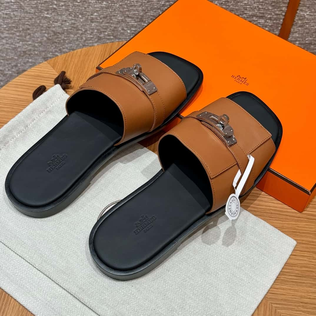 Hermès kelly men's slippers