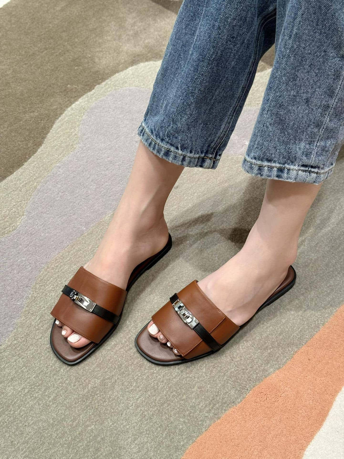 Hermès 183kelly slide sandals Gigi50