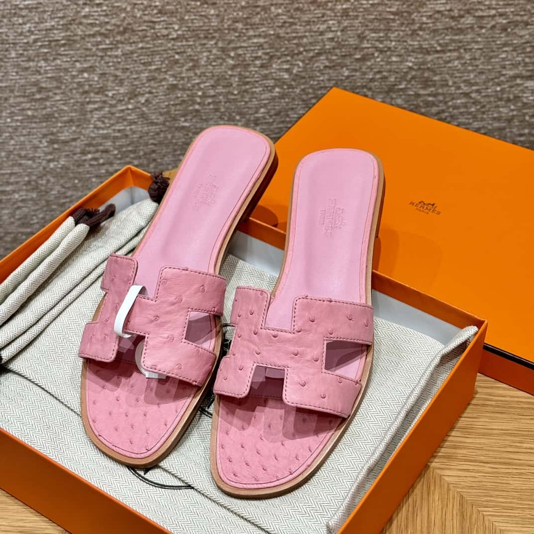 Hermès 181 Oran Slides Ceramic Pink/94/Terre Cuite