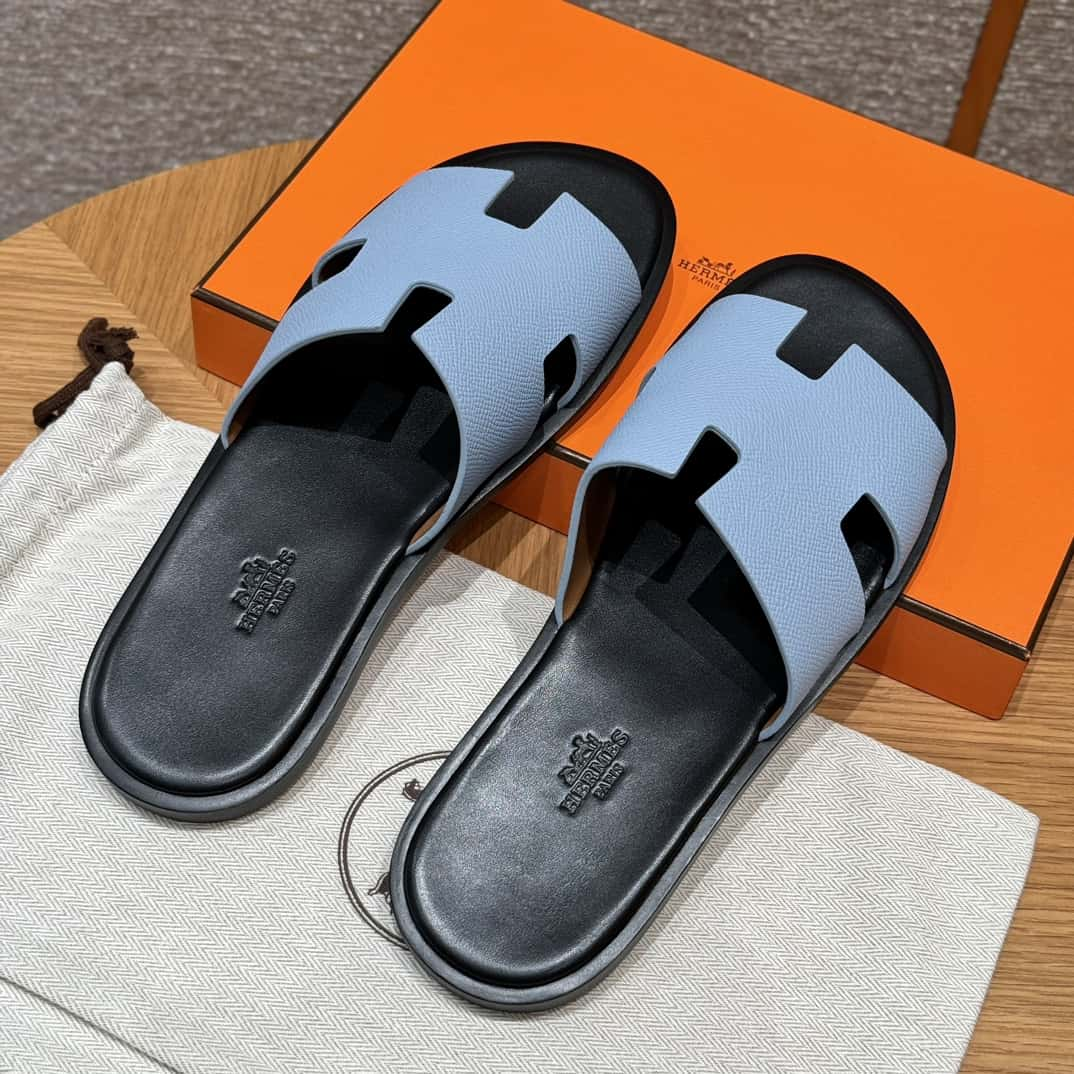 Hermès 182 Men's slippers Candy Blue/7N/Celeste