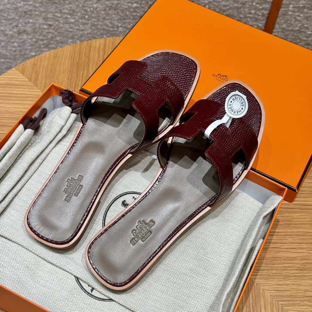 Hermès 181 Oran Sandals Saddle Red/OG/Rouge Sellier Lizard/Lizard