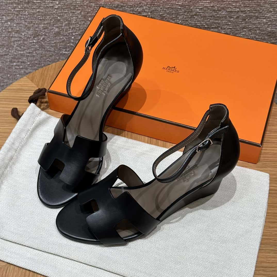 HERMES 021 Legend high-heeled sandals Calfskin black/89/Black